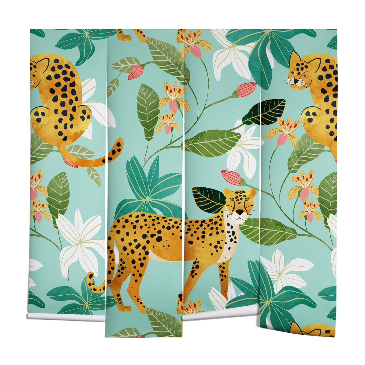 83 Oranges Cheetah Jungle Wall Mural