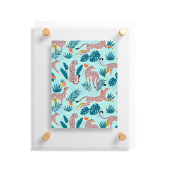 83 Oranges Cheetahs In Grapefruit Grove Floating Acrylic Print