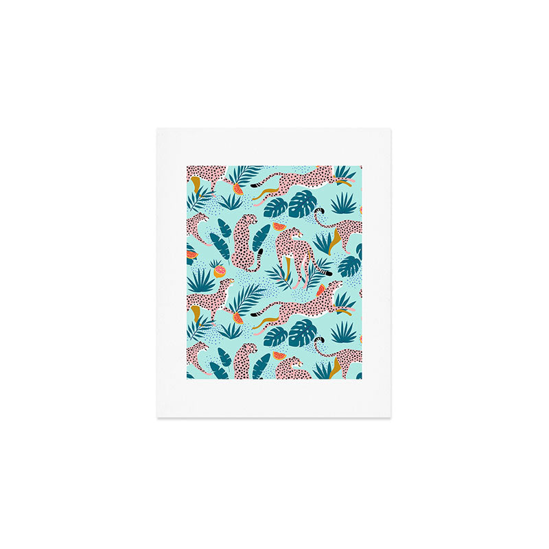 83 Oranges Cheetahs In Grapefruit Grove Art Print