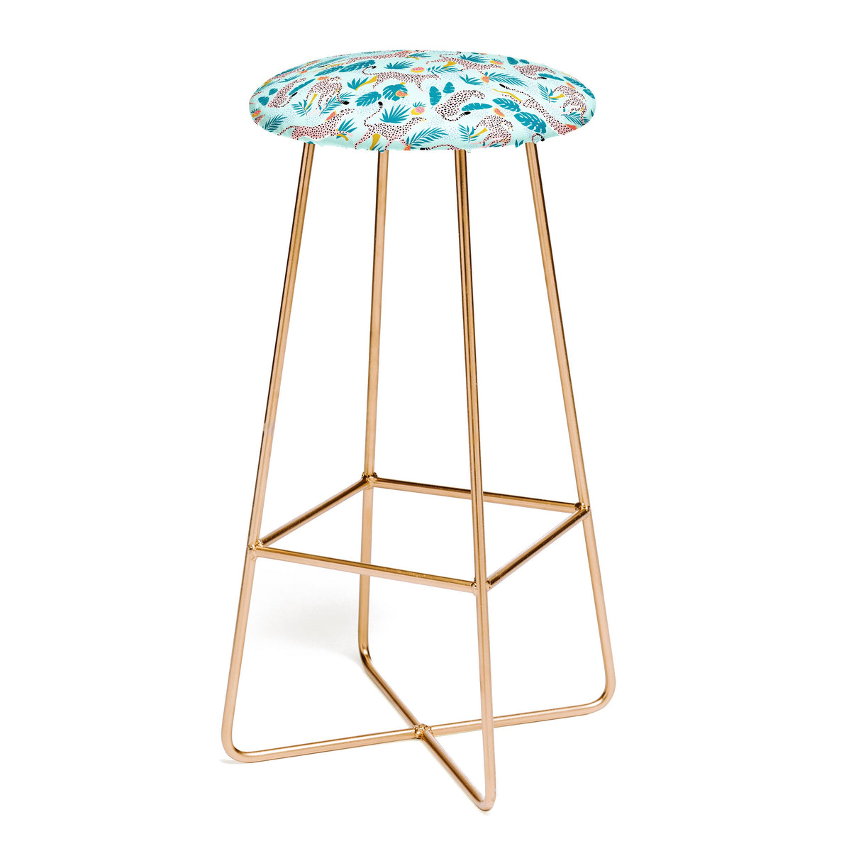 83 Oranges Cheetahs In Grapefruit Grove Bar Stool