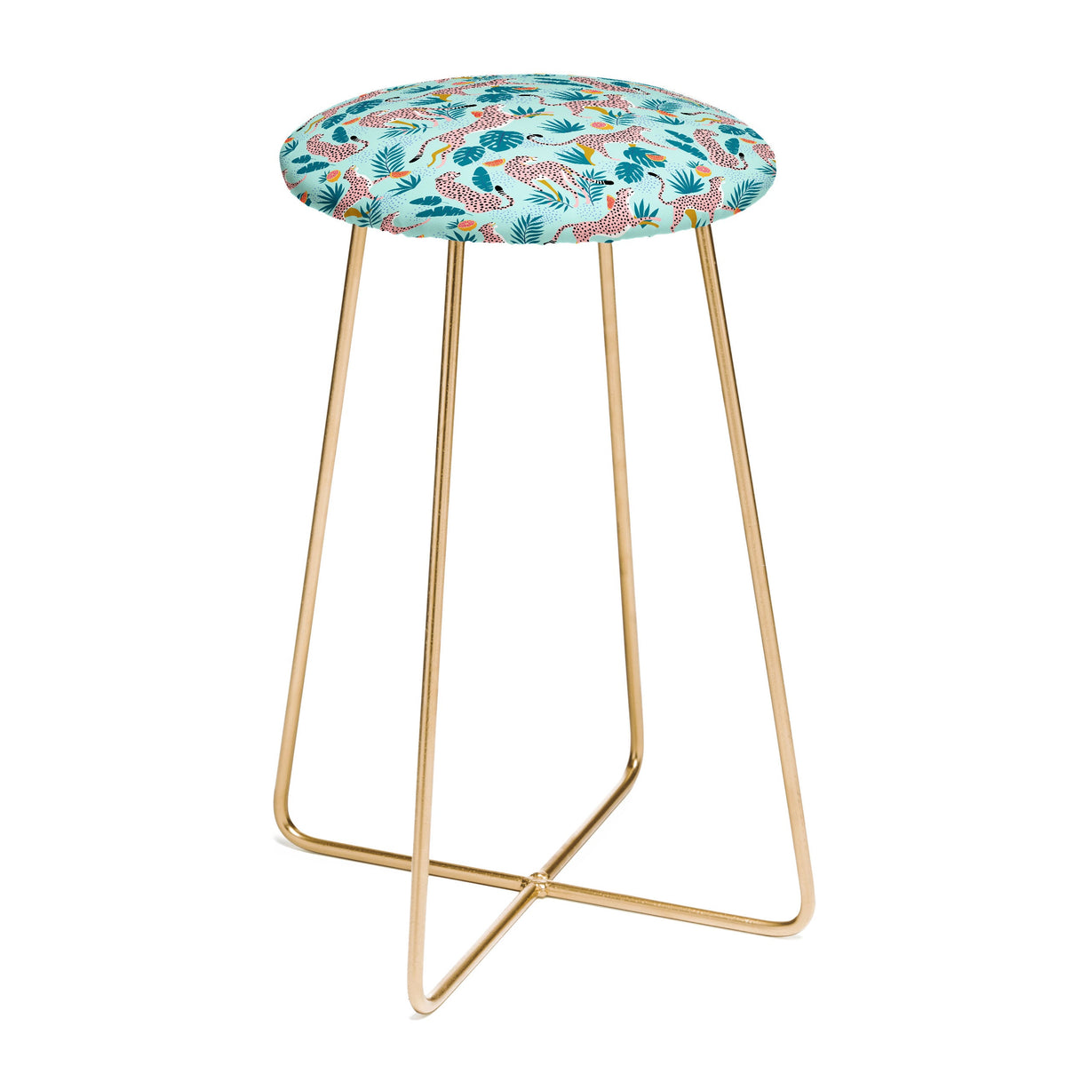 83 Oranges Cheetahs In Grapefruit Grove Counter Stool