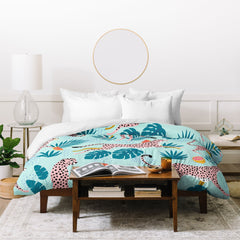 83 Oranges Cheetahs In Grapefruit Grove Duvet Cover