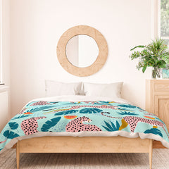 83 Oranges Cheetahs In Grapefruit Grove Duvet Cover