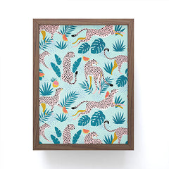 83 Oranges Cheetahs In Grapefruit Grove Framed Mini Art Print