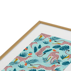 83 Oranges Cheetahs In Grapefruit Grove Metal Framed Art Print
