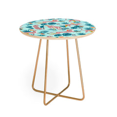 83 Oranges Cheetahs In Grapefruit Grove Round Side Table