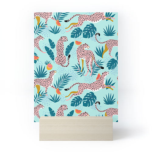 83 Oranges Cheetahs In Grapefruit Grove Mini Art Print