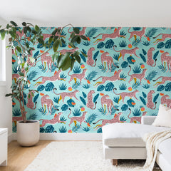 83 Oranges Cheetahs In Grapefruit Grove Wall Mural