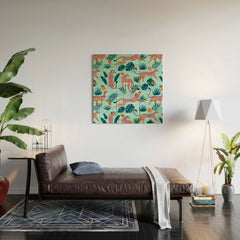 83 Oranges Cheetahs In Grapefruit Grove Wood Wall Mural