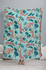 83 Oranges Cheetahs In Grapefruit Grove Throw Blanket