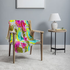83 Oranges Ecstatic Floral Throw Blanket