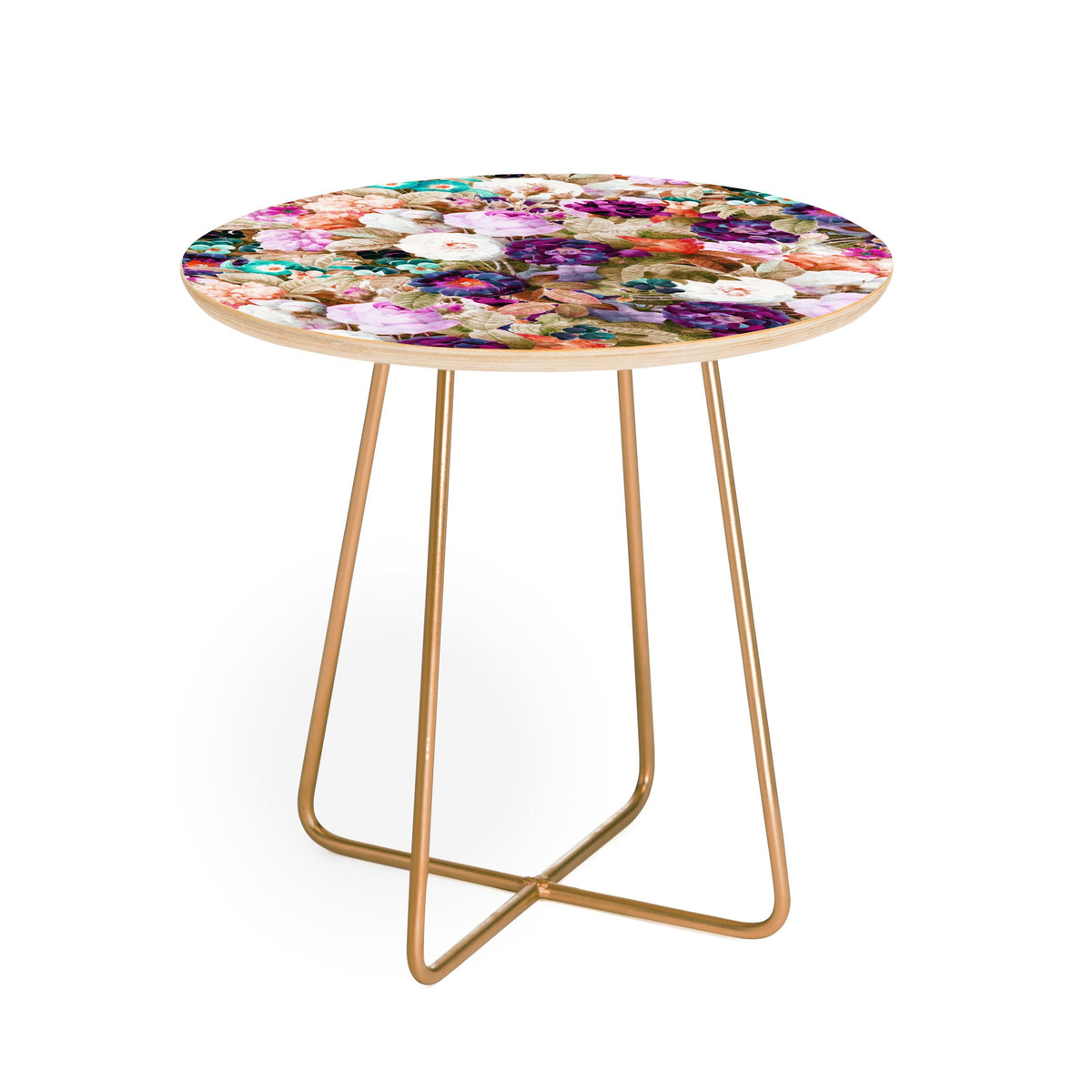 83 Oranges Eves Garden Round Side Table