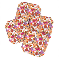 83 Oranges Fall Flora Coaster Set