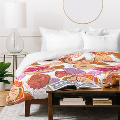 83 Oranges Fall Flora Duvet Cover