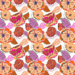 83 Oranges Fall Flora Shower Curtain