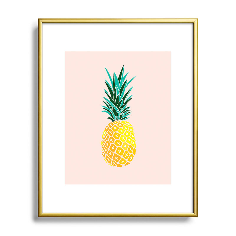 83 Oranges Finapple Metal Framed Art Print