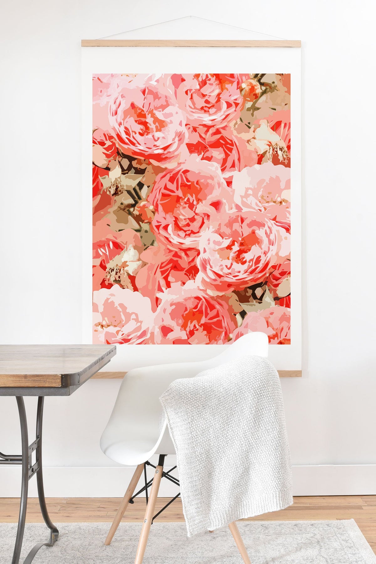 83 Oranges Fiona Floral Art Print And Hanger