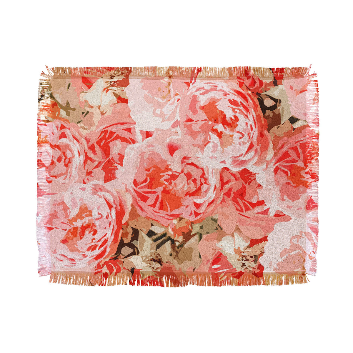 83 Oranges Fiona Floral Throw Blanket