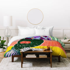 83 Oranges Fish Market Duvet Cover