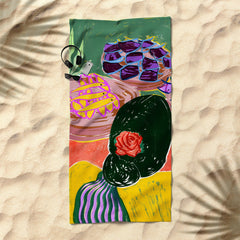 83 Oranges Fish Market Beach Towel