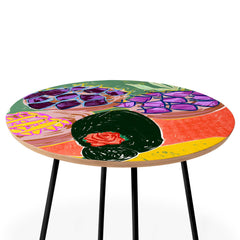 83 Oranges Fish Market Round Side Table