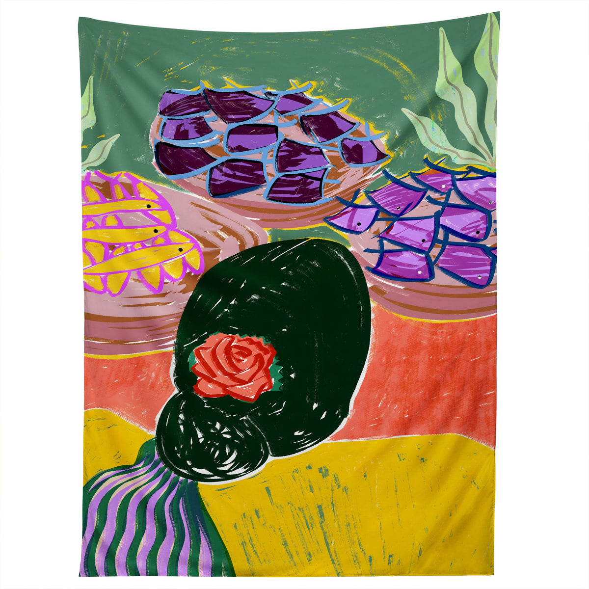 83 Oranges Fish Market Tapestry