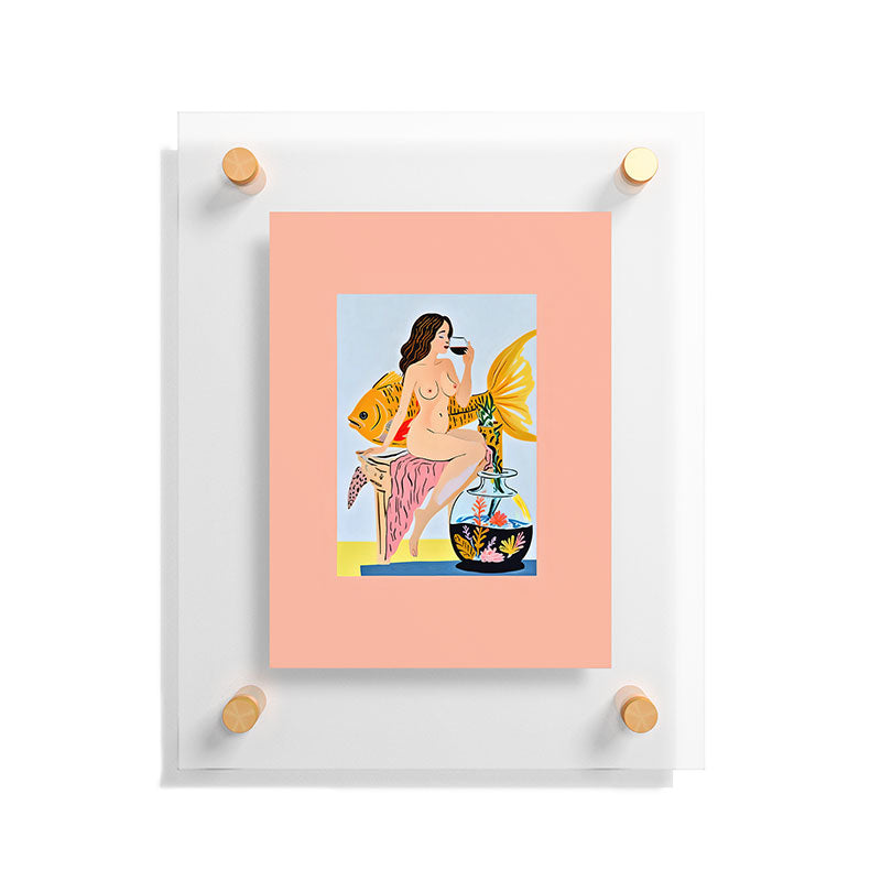 83 Oranges Fishy Shananigans Art Floating Acrylic Print