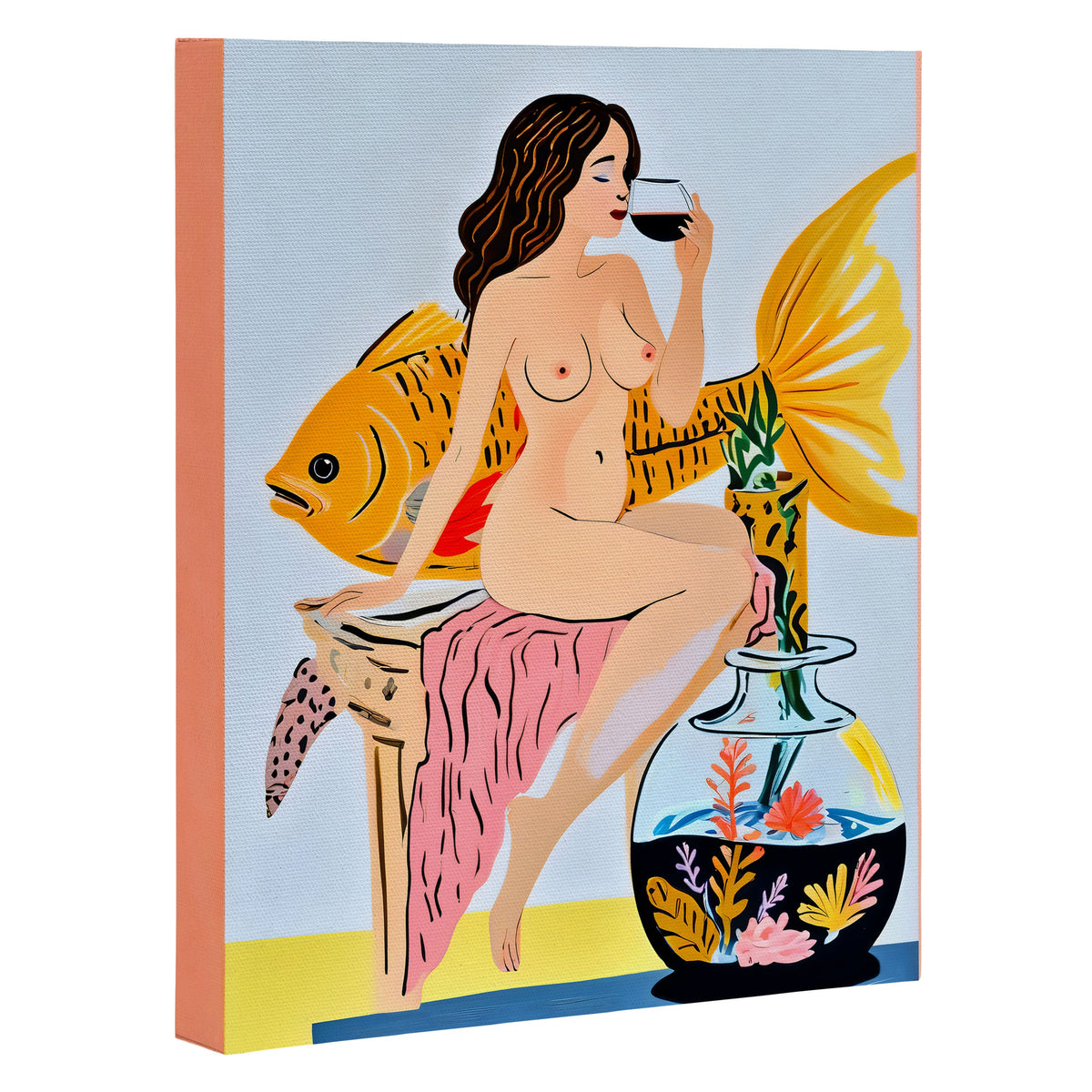 83 Oranges Fishy Shananigans Art Art Canvas