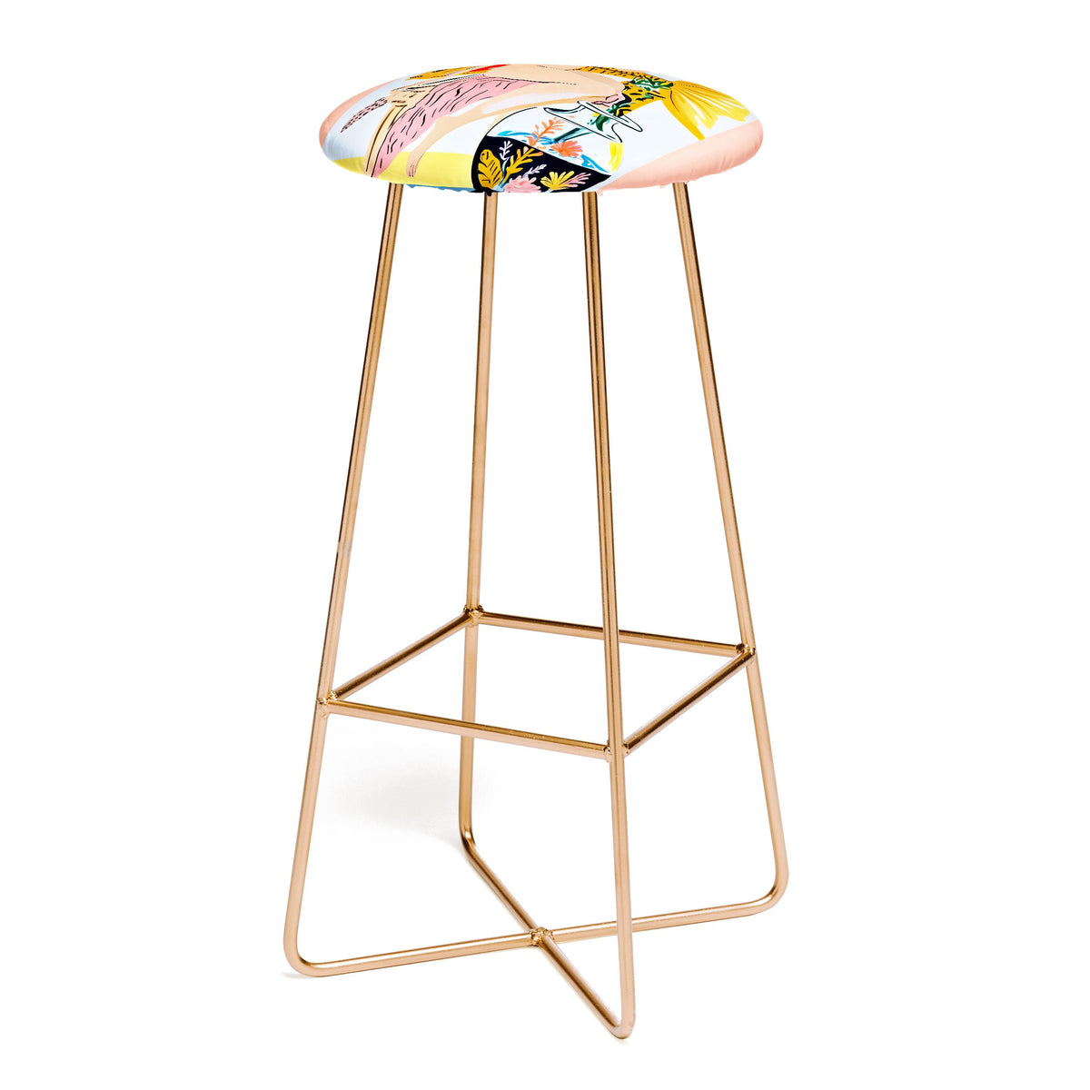 83 Oranges Fishy Shananigans Art Bar Stool