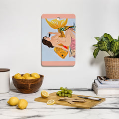 83 Oranges Fishy Shananigans Art Cutting Board Rectangle