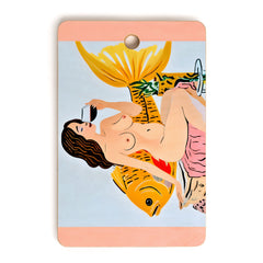 83 Oranges Fishy Shananigans Art Cutting Board Rectangle