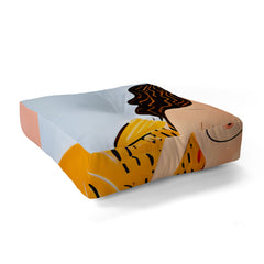 83 Oranges Fishy Shananigans Art Floor Pillow Square