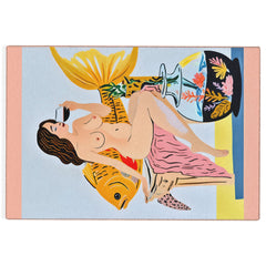 83 Oranges Fishy Shananigans Art Outdoor Rug
