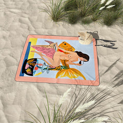 83 Oranges Fishy Shananigans Art Picnic Blanket
