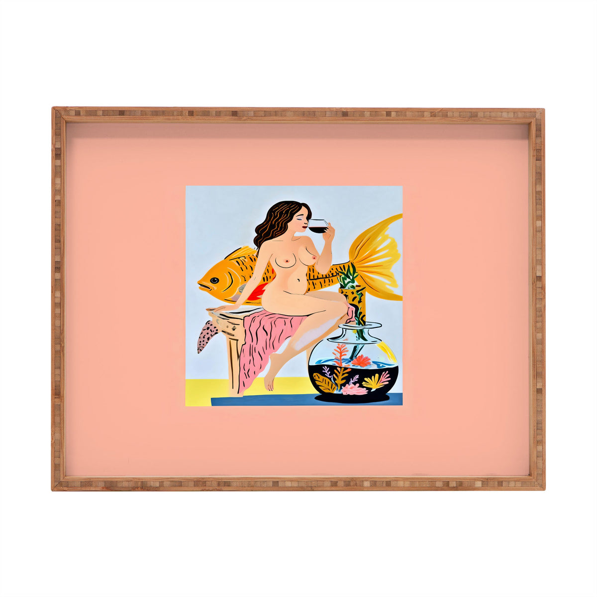 83 Oranges Fishy Shananigans Art Rectangular Tray
