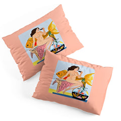 83 Oranges Fishy Shananigans Art Pillow Shams