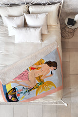 83 Oranges Fishy Shananigans Art Fleece Throw Blanket