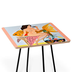 83 Oranges Fishy Shananigans Art Side Table