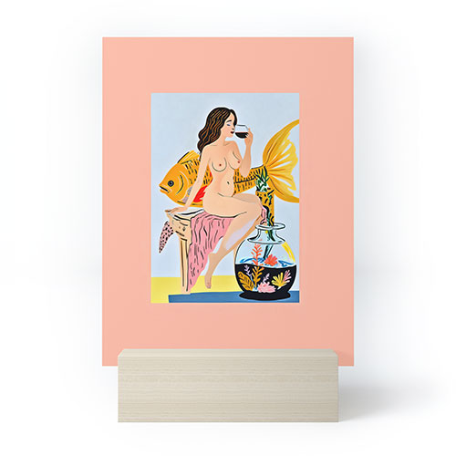83 Oranges Fishy Shananigans Art Mini Art Print