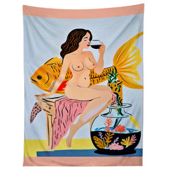 83 Oranges Fishy Shananigans Art Tapestry