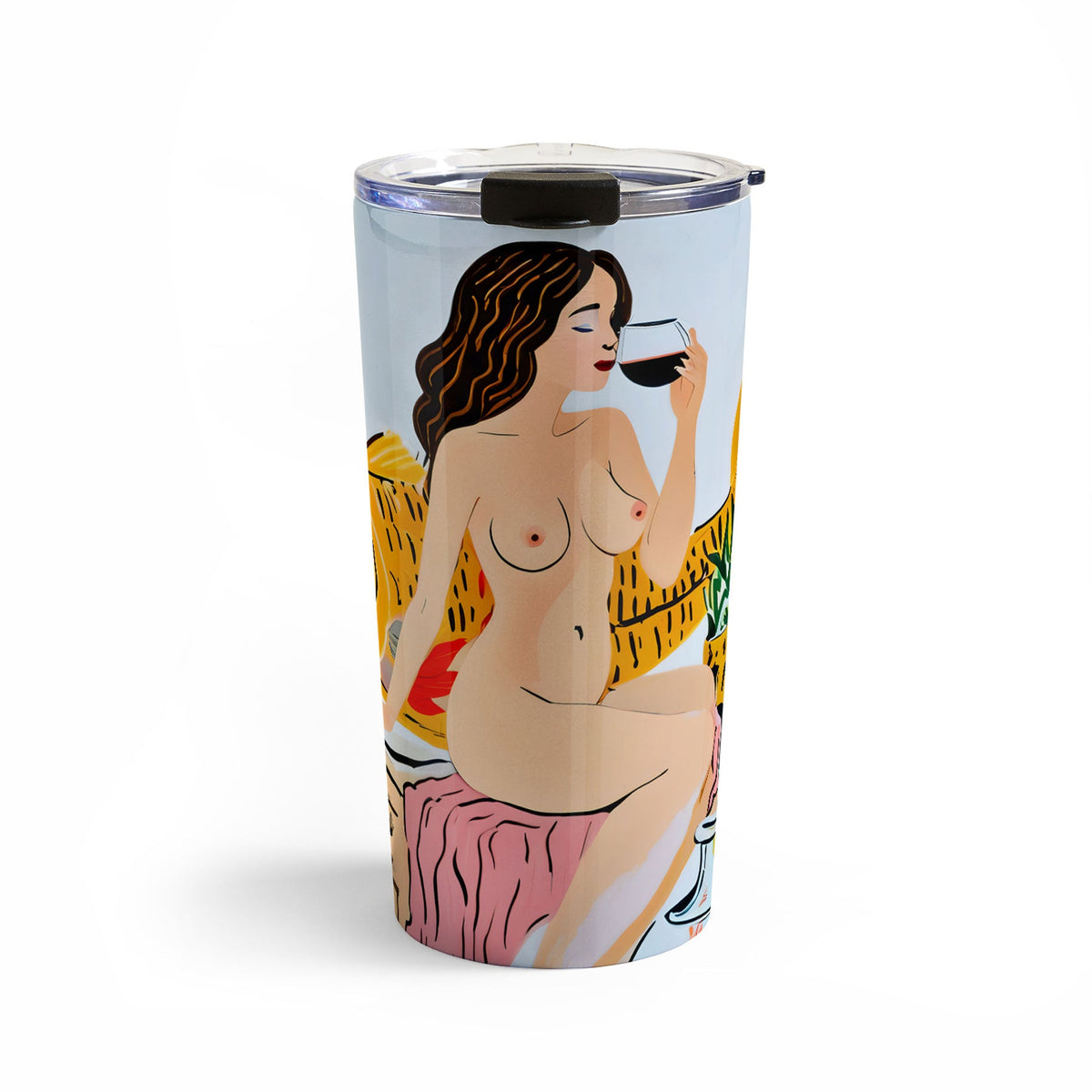83 Oranges Fishy Shananigans Art Travel Mug
