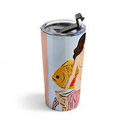 83 Oranges Fishy Shananigans Art Travel Mug