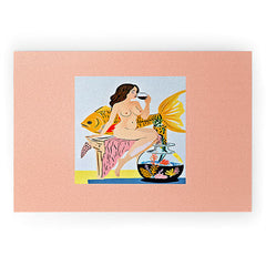 83 Oranges Fishy Shananigans Art Welcome Mat