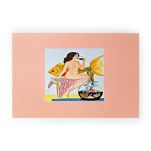 83 Oranges Fishy Shananigans Art Welcome Mat