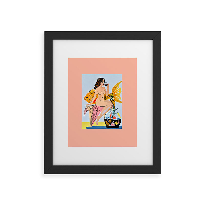 83 Oranges Fishy Shananigans Art Framed Art Print