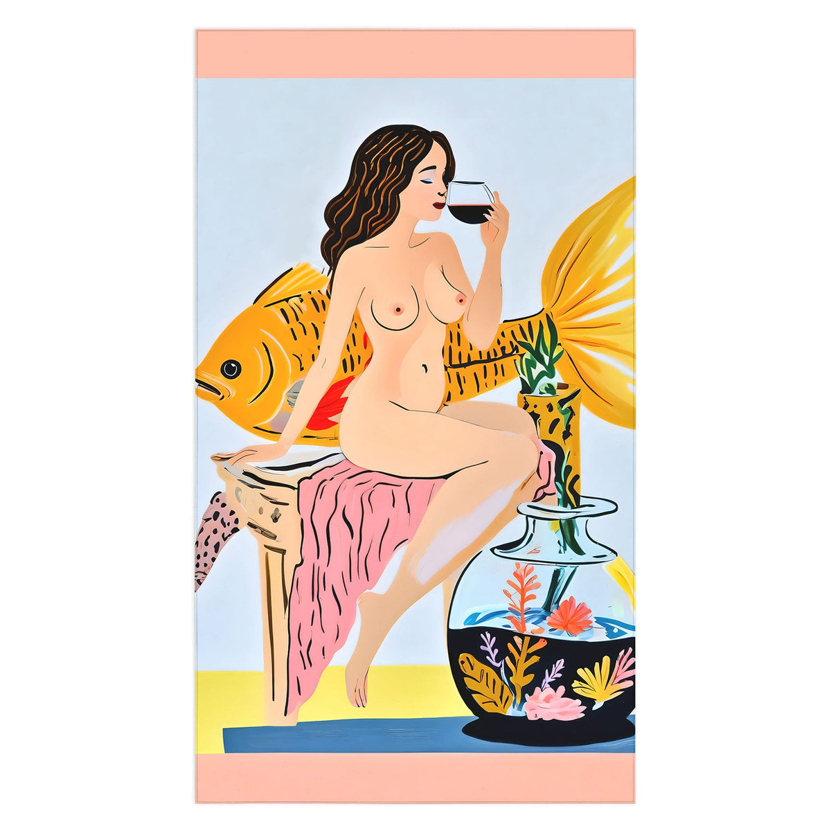 83 Oranges Fishy Shananigans Art Tablecloth