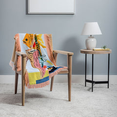 83 Oranges Fishy Shananigans Art Throw Blanket