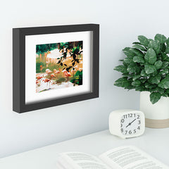 83 Oranges Flamingo Sighting Jungle Nature Recessed Framing Rectangle