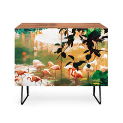 83 Oranges Flamingo Sighting Jungle Nature Credenza