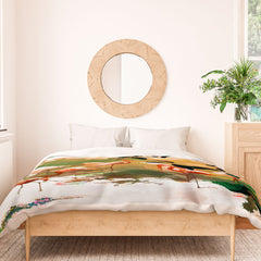 83 Oranges Flamingo Sighting Jungle Nature Duvet Cover